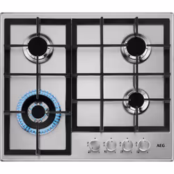 AEG HGB64400SM, Argent, Intégré, 60 cm, Gaz, Acier inoxydable, 4 zone(s)