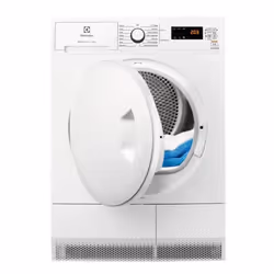 Electrolux EDHF2812WC, Pose libre, Charge avant, Pompe à chaleur, Blanc, Rotatif, Gauche