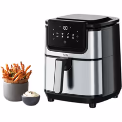 AEG AF6-1-4ST Unique 3,5 L Autonome 1500 W Friteuse d’air chaud Noir, Acier inoxydable