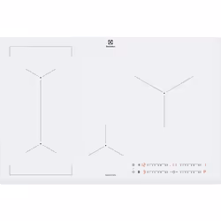 Electrolux EIL83443BW, Blanc, Intégré, 78 cm, Plaque avec zone à induction, Verre-céramique, 4 zone(s)