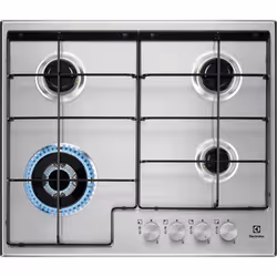 Electrolux EGS6434X, Acier inoxydable, Intégré, 59.5 cm, Gaz, Acier inoxydable, 4 zone(s)