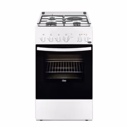 Faure FCM54041WA, Cuisinière, Noir, Blanc, Rotatif, Devant, Combi, 4 zone(s)