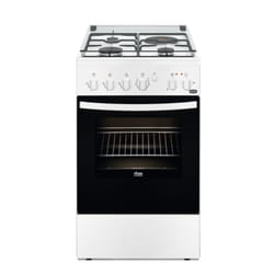 Faure FCM54041WA four et cuisinière Combi Noir, Blanc A