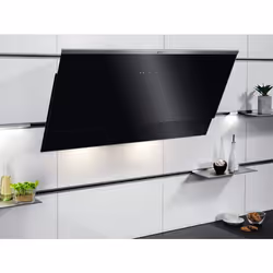 AEG DVE5971HG Monté au mur Noir, Acier inoxydable 400 m³/h A