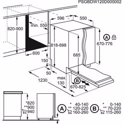 AEG FSE82827P Entièrement intégré 12 couverts E - Vue supplémentaire 9