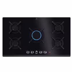 Electrolux KGG953753K, Noir, Intégré, 90 cm, Gaz, Verre, 5 zone(s)