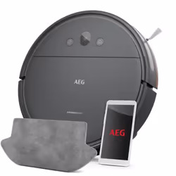 AEG AR61UW1DG, Sans sac, Noir, Gris, Rond, 0,4 L, 72 dB, Appareil photo