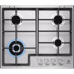 Electrolux EGS64362X, Acier inoxydable, Comptoir, 59.5 cm, Gaz, Acier inoxydable, 4 zone(s)