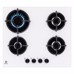 Electrolux EGG64272W, Blanc, Intégré, 59 cm, Gaz, Verre, 4 zone(s)