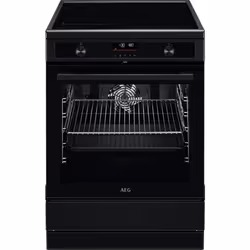 AEG CIB6490APB, Cuisinière, Noir, Rotatif, Tactile, Matte Black, Noir, Front / Top front