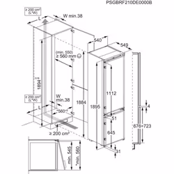 Electrolux ENP7MD19S réfrigérateur-congélateur Intégré 269 L D Blanc - Vue supplémentaire 4