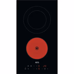 AEG HRB32310CB, Noir, Intégré, 30 cm, Céramique, Vitrocéramique, 2 zone(s)