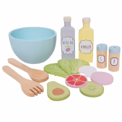 JaBaDaBaDo W7134, Ensemble de batterie de cuisine jouet, 3 an(s), Multicolore, Bois