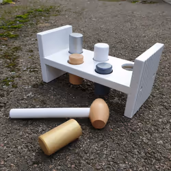 JaBaDaBaDo Hammer peg silver jouet à moteur