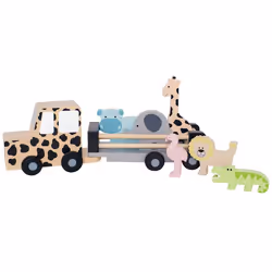 JaBaDaBaDo Jeep safari, Animal, Jeep safari, 1,5 an(s), Multicolore, Métal, Plastique, Bois