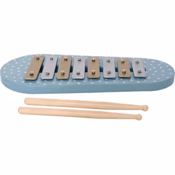 Jabadabado Xylophone en Bois Bleu - 8 Tables dHarmonie Colorées - Instrument Musical Éducatif pour Enfants dès 3 Ans