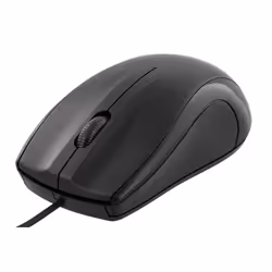 Deltaco MS-711, Ambidextre, Optique, USB Type-A, 1200 DPI, Noir