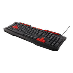 Deltaco GAM-024UK clavier USB QZERTY Qwerty Noir, Orange