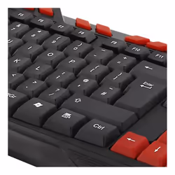 Deltaco GAM-024UK clavier USB QZERTY Qwerty Noir, Orange