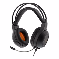 Deltaco GAM-069, Avec fil, Jouer, 20 - 20000 Hz, 350 g, Casque, Noir, Orange
