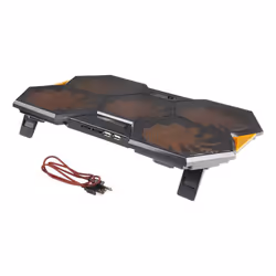Deltaco GAM-072 système de refroidissement pour ordinateurs portables 1300 tr/min Noir, Orange