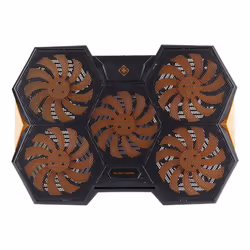 Deltaco GAM-072 système de refroidissement pour ordinateurs portables 1300 tr/min Noir, Orange