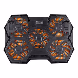 Deltaco GAM-072 système de refroidissement pour ordinateurs portables 1300 tr/min Noir, Orange - Vue supplémentaire 4