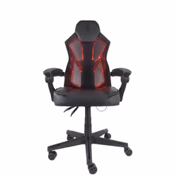 Deltaco GAM-086, Fauteuil de gaming, 100 kg, Siège rembourré, Dossier rembourré, 185 cm, Noir