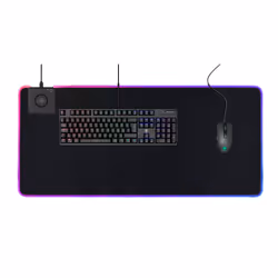 Deltaco GAM-092 tapis de souris Tapis de souris de jeu Noir