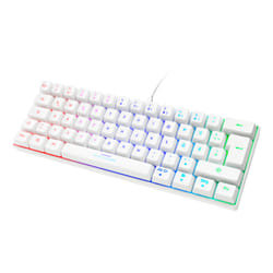 Deltaco GAM-075-W-DE clavier USB QWERTZ Allemand Blanc