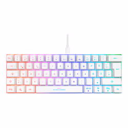 Deltaco GAM-075-W-DE clavier USB QWERTZ Allemand Blanc