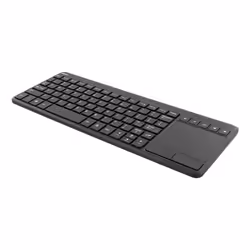 Deltaco TB-504-EN, Sans clé (80 - 87%), RF sans fil, Clavier à membrane, QWERTY, Noir
