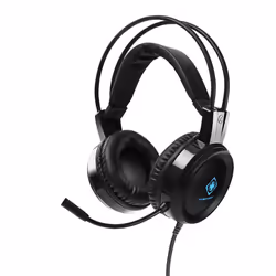 Deltaco GAM-105, Avec fil, Jouer, 20 - 20000 Hz, Casque, Noir