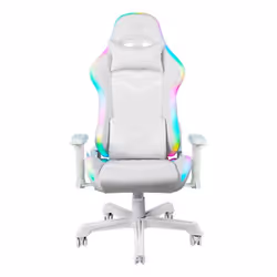 Deltaco GAM-080-W Siège pour jeu vidéo Fauteuil de gaming Siège rembourré Blanc