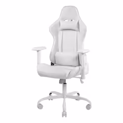 Deltaco GAM-096-W, Siège de jeu universel, 90 kg, Siège capitonné, Dossier capitonné, 175 cm, Blanc