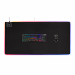 Deltaco GAM-124 tapis de souris Tapis de souris de jeu Noir
