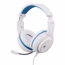 Deltaco GAM-127-W, Avec fil, Jouer, 20 - 20 Hz, 345 g, Casque, Bleu, Blanc