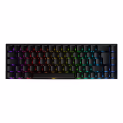 Deltaco GAM-100-DE, 65%, USB + Bluetooth, Clavier mécanique, QWERTZ, LED RGB, Noir