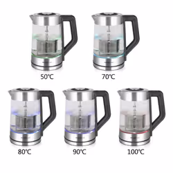 Emerio WK-122730 bouilloire 1,7 L 2200 W Noir, Argent, Transparent