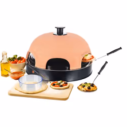 Emerio PO-115984 Machine et four à pizzas 6 pizza(s) 1200 W Noir, Orange