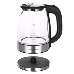 Emerio WK-119988 bouilloire 1,7 L 2200 W Noir, Acier inoxydable
