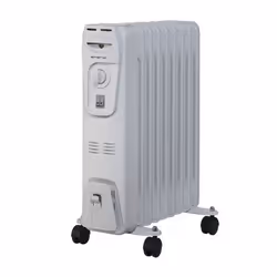 Emerio HO-105589, Chauffage électrique à bain d’huile, Huile, Intérieure, Sol, Blanc, 2000 W