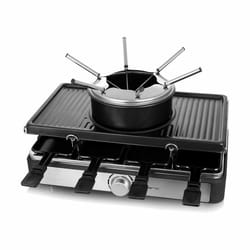 Emerio RG-124930 raclette 8 personne(s) 1400 W Noir, Acier inoxydable