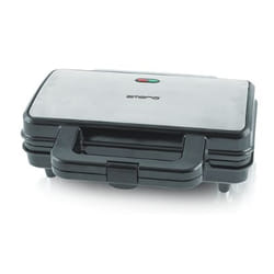 Emerio ST-125833 gaufrier et appareil à croque-monsieur 900 W Noir, Acier inoxydable