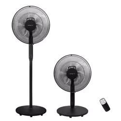 Emerio FN-126821, Ventilateur à lame domestique, Noir, Sol, Table, 40 cm, Tactile, Secteur