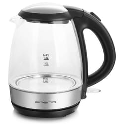 Emerio WK-125145 bouilloire 1,2 L 2200 W Noir, Argent, Transparent