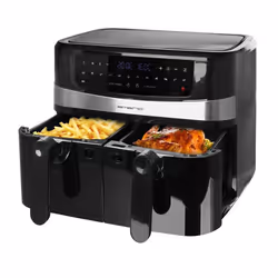 Emerio AF-126672.4, Friteuse d’air chaud, 9 L, Double, Noir, Tactile, Autonome