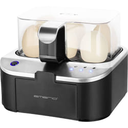 Emerio - EB-123177.12 Cuiseur à oeufs sans bpa noir, acier inoxydable