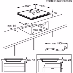 Electrolux EHF6547FOK Noir Intégré 59 cm Plaque avec zone à induction 4 zone(s) - Vue supplémentaire 13