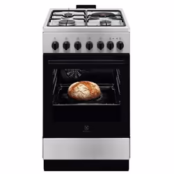 Electrolux 943 005 628, Cuisinière, Noir, Acier inoxydable, Rotatif, Noir, En haut devant, Bas